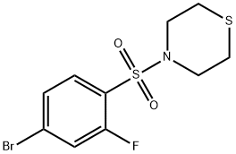 4-(4-bromo-2-fluorophenylsulfonyl)thiomorpholine Structure