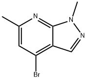 4-bromo-1,6-dimethyl-1H-pyrazolo[3,4-b]pyridine 구조식 이미지