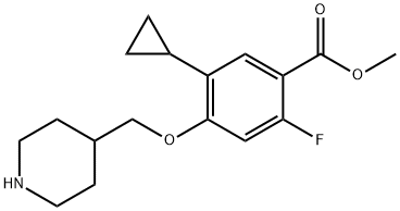 4 Methyl 5-cyclopropyl-2-fluoro-4- (piperidin-4-ylmethoxy) benzoate Structure