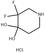 3,3-Difluoropiperidine-4,4-diol hydrochloride Structure