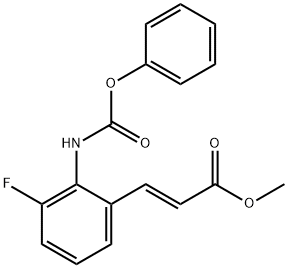2-Propenoic acid, 3-[3-fluoro-2-[(phenoxycarbonyl)amino]phenyl]-, methyl ester, (2E)- Structure