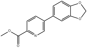 Methyl 5-(benzo[d][1,3]dioxol-5-yl)picolinate 구조식 이미지