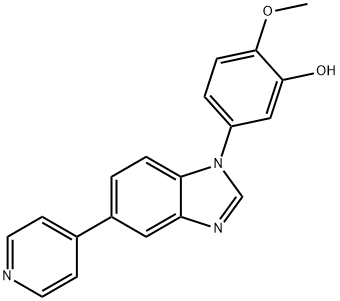 2-Methoxy-5-(5-(pyridin-4-yl)-1H-benzo[d]imidazol-1-yl)phenol Structure