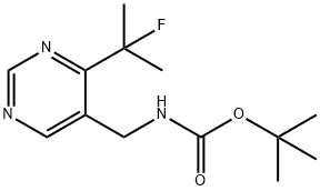 tert-butyl (4-(2-fluoropropan-2-yl)pyrimidin-5-yl)methylcarbamate 구조식 이미지