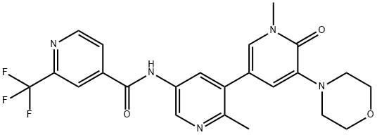 N-(1',2-dimethyl-5'-morpholino-6'-oxo-1',6'-dihydro-[3,3'-bipyridin]-5-yl)-2-(trifluoromethyl)isonicotinamide Structure