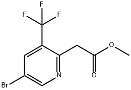 Methyl 2-(5-bromo-3-(trifluoromethyl)pyridin-2-yl)acetate Structure