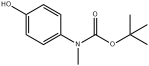 (4-Hydroxy-phenyl)-methyl-carbamic acid tert-butyl ester Structure