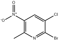 2-Bromo-3-chloro-6-methyl-5-nitro-pyridine 구조식 이미지