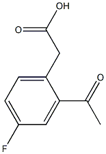 2-(2-Acetyl-4-fluorophenyl)acetic acid Structure