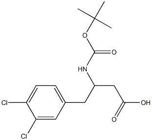 3-(Boc-amino)-4-(3,4-dichlorophenyl)butyric Acid 구조식 이미지