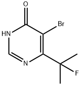 5-bromo-6-(2-fluoropropan-2-yl)pyrimidin-4(3H)-one 구조식 이미지