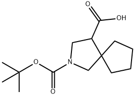 2-Aza-spiro[4.4]nonane-2,4-dicarboxylic acid 2-tert-butyl ester Structure