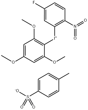 (5-Fluoro-2-nitrophenyl)(2,4,6-trimethoxyphenyl)iodonium p-Toluenesulfonate 구조식 이미지