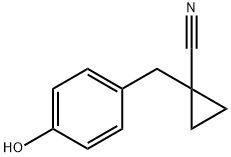 1-(4-hydroxybenzyl)cyclopropanecarbonitrile Structure