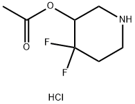 4,4-difluoropiperidin-3-yl acetate hydrochloride Structure