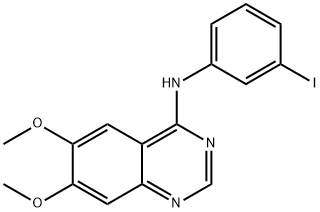 N-(3-요오도페닐)-6,7-디메톡시퀴나졸린-4-아민 구조식 이미지