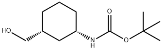 tert-butyl ((1S,3R)-3-(hydroxymethyl)cyclohexyl)carbamate 구조식 이미지