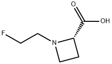 2-Azetidinecarboxylic acid, 1-(2-fluoroethyl)-, (2S)- Structure