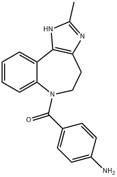 (4-aminophenyl)(2-methyl-4,5-dihydrobenzo[b]imidazo[4,5-d]azepin-6(3aH)-yl)methanone 구조식 이미지