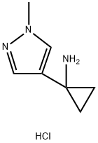 1-(1-Methyl-1H-pyrazol-4-yl)cyclopropanamine hydrochloride Structure