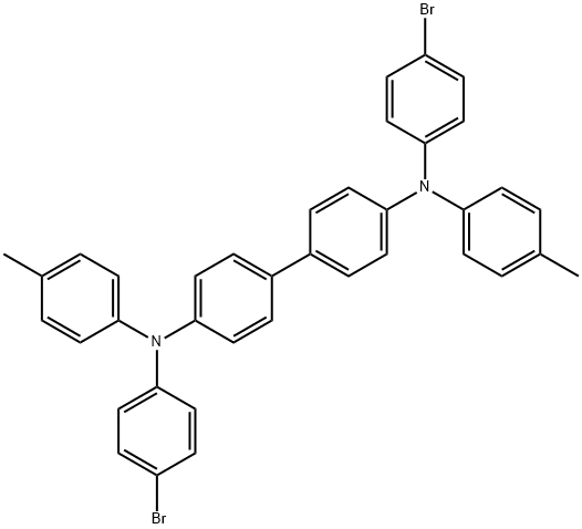 N,N'-bis(4-bromophenyl)-N,N'-bis(4-methylphenyl)-[1,1'-Biphenyl]-4,4'-diamine
 Structure