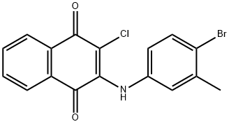 2-(4-BROMO-3-METHYLANILINO)-3-CHLORO-1,4-NAPHTHOQUINONE 구조식 이미지