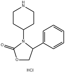 4-Phenyl-3-piperidin-4-yl-oxazolidin-2-one hydrochloride 구조식 이미지