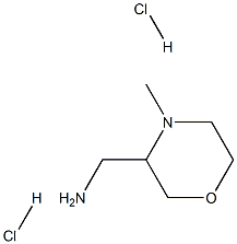 C-(4-Methyl-morpholin-3-yl)-methylamine dihydrochloride 구조식 이미지