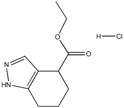 4,5,6,7-Tetrahydro-1H-indazole-4-carboxylic acid ethyl ester hydrochloride Structure