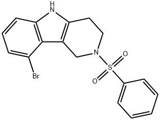 2-Benzenesulfonyl-9-bromo-2,3,4,5-tetrahydro-1H-pyrido[4,3-b]indole Structure