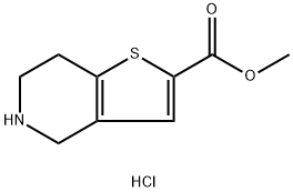 Methyl 4,5,6,7-tetrahydrothieno[3,2-c]pyridine-2-carboxylate hydrochloride Structure