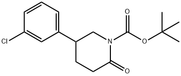 1-Boc-5-(3-chlorophenyl)piperidin-2-one 구조식 이미지