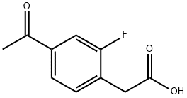 2-(4-Acetyl-2-fluorophenyl)acetic acid Structure