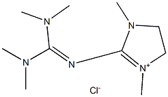 1H-Imidazolium,2-[[bis(dimethylamino)methylene]amino]-4,5-dihydro-1,3-dimethyl-,chloride 구조식 이미지
