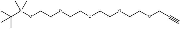 2,2,3,3-Tetramethyl-4,7,10,13,16-pentaoxa-3-silanonadec-18-yne 구조식 이미지