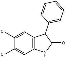 5,6-DICHLORO-3-PHENYL-2-INDOLINONE 구조식 이미지