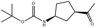 1-[(3S,1R)-3-N-BOC-aminocyclopentyl]-1-ethanone 구조식 이미지