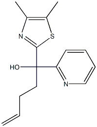 1-(4,5-dimethylthiazol-2-yl)-1-(pyridin-2-yl)pent-4-en-1-ol Structure