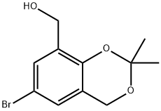 4H-1,3-Benzodioxin-8-methanol, 6-bromo-2,2-dimethyl-
 Structure