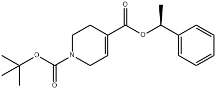 (S)-1-tert-butyl 4-(1-phenylethyl) 5,6-dihydropyridine-1,4(2H)-dicarboxylate Structure