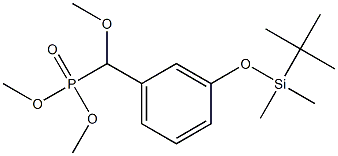 dimethyl ((3-((tert-butyldimethylsilyl)oxy)phenyl)(methoxy)methyl)phosphonate Structure