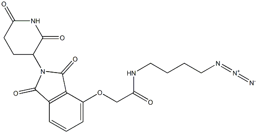 N-(4-azidobutyl)-2-((2-(2,6-dioxopiperidin-3-yl)-1,3-dioxoisoindolin-4-yl)oxy)acetamide 구조식 이미지