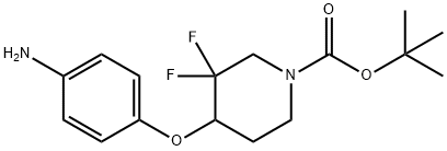 tert-butyl 4-(4-aminophenoxy)-3,3-difluoropiperidine-1-carboxylate Structure
