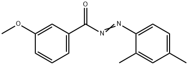 ((2,4-dimethylphenyl)diazenyl)(3-methoxyphenyl)methanone 구조식 이미지
