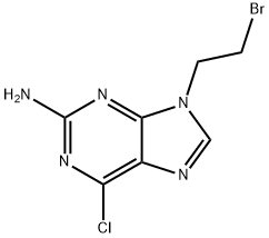 9-(2-Bromoethyl)-6-chloro-9H-purin-2-amine 구조식 이미지
