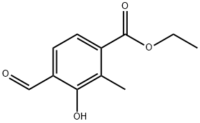 ethyl 4-formyl-3-hydroxy-2-methylbenzoate Structure