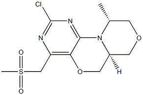 (6aS,10R)-2-Chloro-10-methyl-4-[(methylsulfonyl)methyl]-6a,7,9,10-tetrahydro-6H-[1,4]oxazino[4,3-d]pyrimido[5,4-b][1,4]oxazine Structure