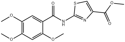 4-Thiazolecarboxylic acid, 2-[(2,4,5-trimethoxybenzoyl)amino]-,methylester Structure