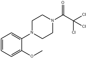 methyl 2-[4-(trichloroacetyl)-1-piperazinyl]phenyl ether 구조식 이미지