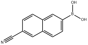 (6-cyanonaphthalen-2-yl)boronic acid 구조식 이미지